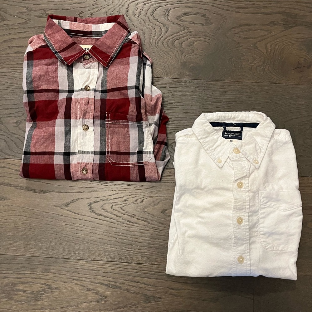 Boys dress shirts sz 10 both new with tags